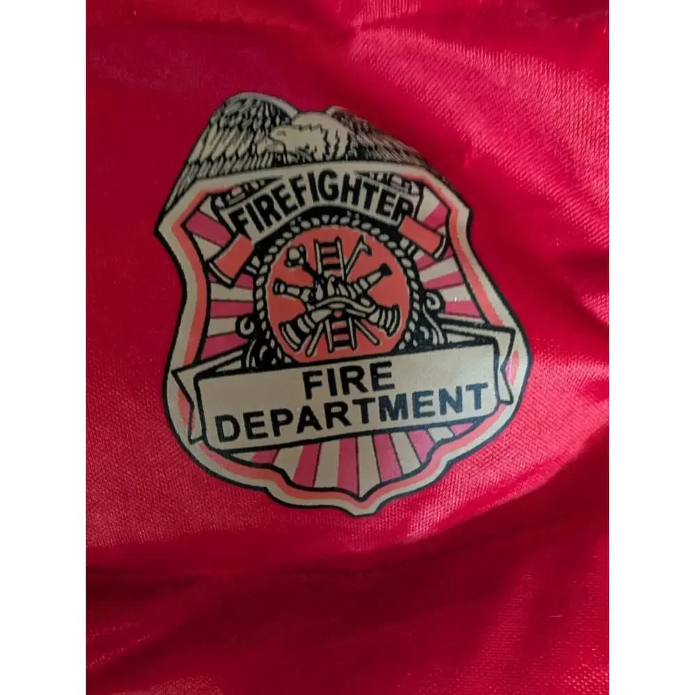 Red Fireman Toddler Boy Halloween Costume Cheif Firefighter Size 3-4T